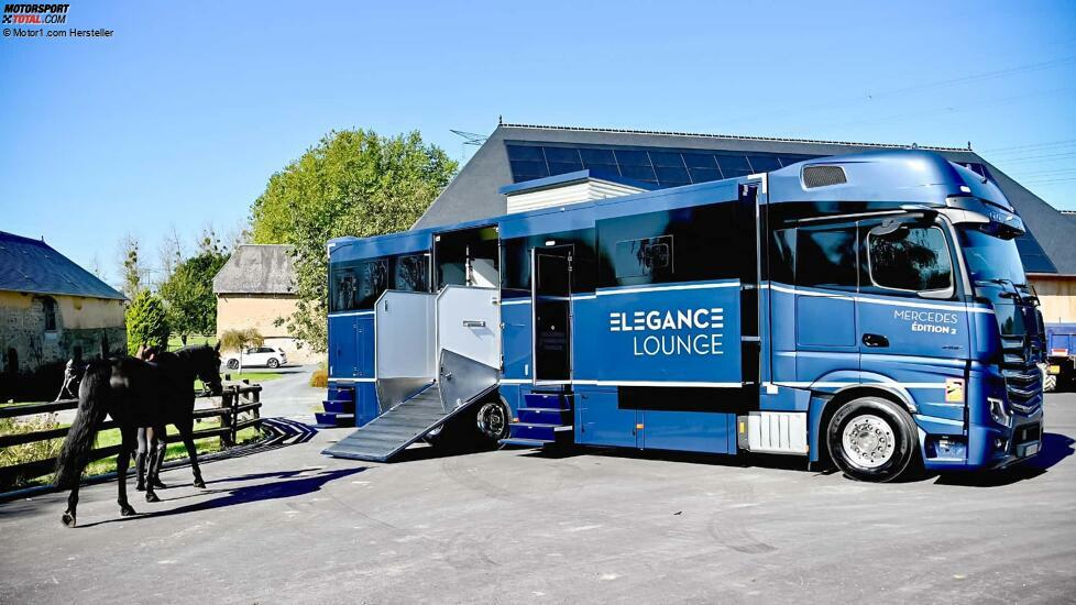 Mercedes-Benz Actros als Pferdetransporter mit Élégance Lounge von Théault