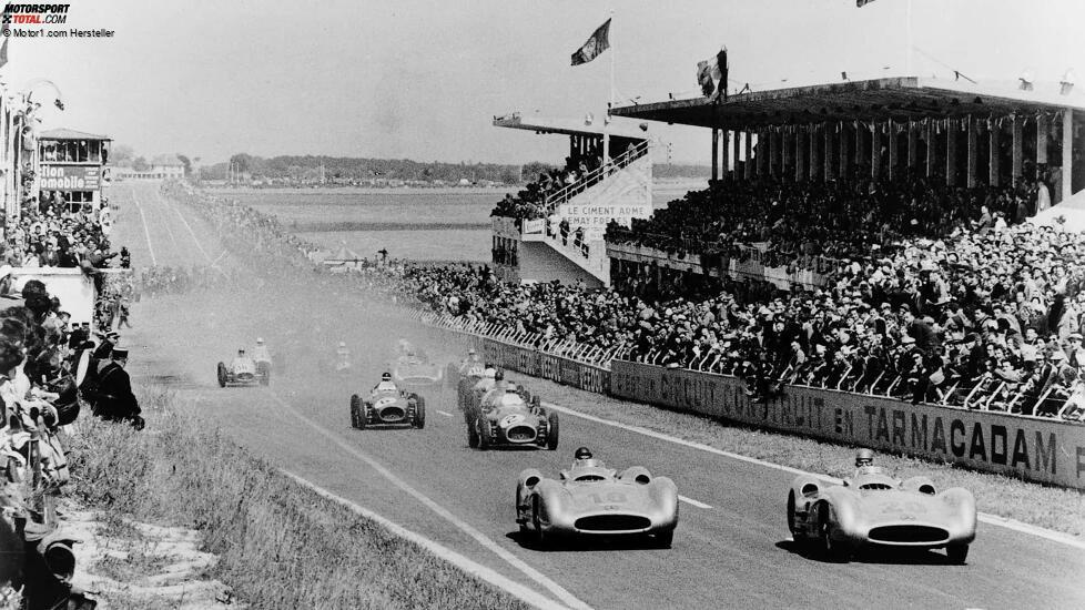 Mercedes-Benz W 196 R Formel-1-Rennwagen, Großer Preis von Frankreich in Reims, 1954