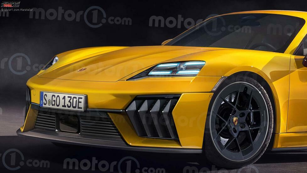 Porsche 718 Cayman Elektro im Motor1-Rendering