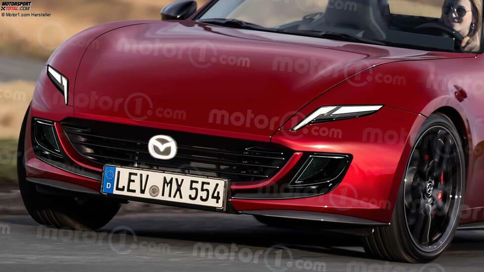 Mazda MX-5 (2026) im Rendering von Motor1.com
