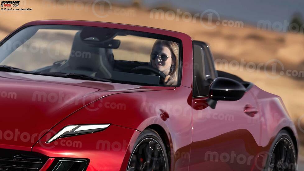Mazda MX-5 (2026) im Rendering von Motor1.com