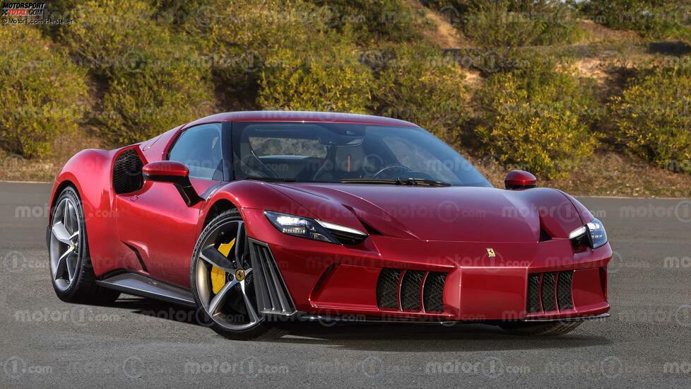 Ferrari 296 Versione Speciale (2025), il render di Motor1.com