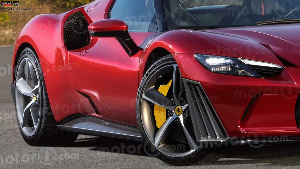 Ferrari 296 Versione Speciale (2025), il render di Motor1.com
