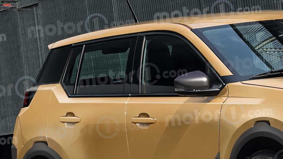 Dacia Spring (2026) im Rendering von Motor1.com