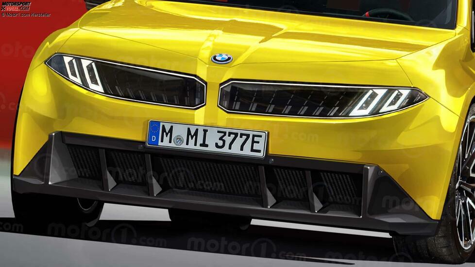 BMW M3 elettrica (2026), il render di Motor1.com