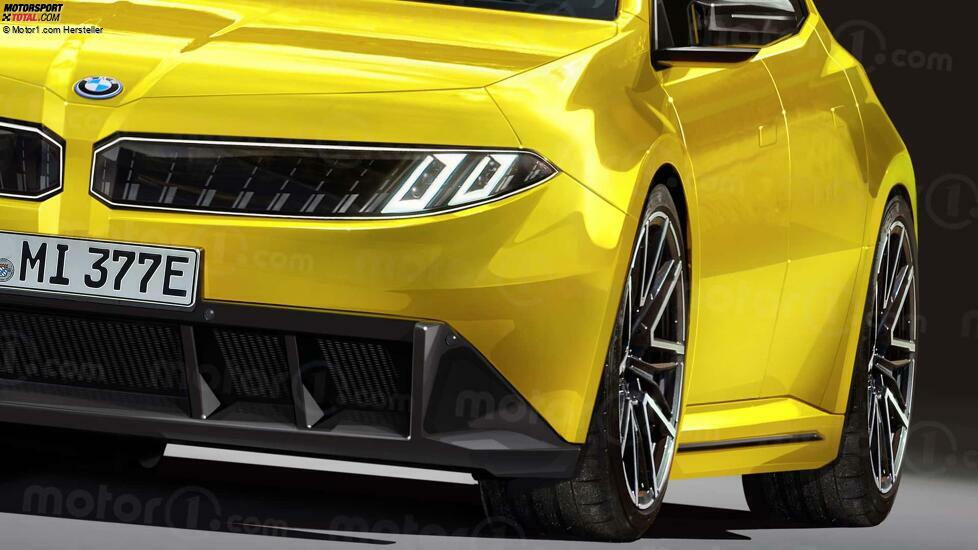 BMW M3 elettrica (2026), il render di Motor1.com