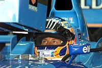 Jenson Button im Cockpit seines Benetton