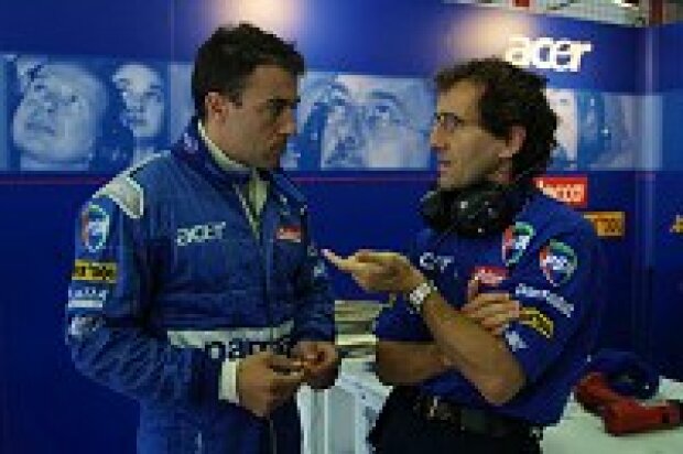 Titel-Bild zur News: Jean Alesi und Alain Prost im Gespräch