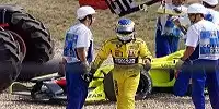 Jean Alesi (Jordan-Honda) nach seinem Dreher im Freien Training