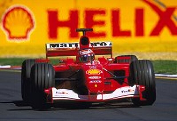 Titel-Bild zur News: Rubens Barrichello im F2001 während des Freien Trainings in Australien