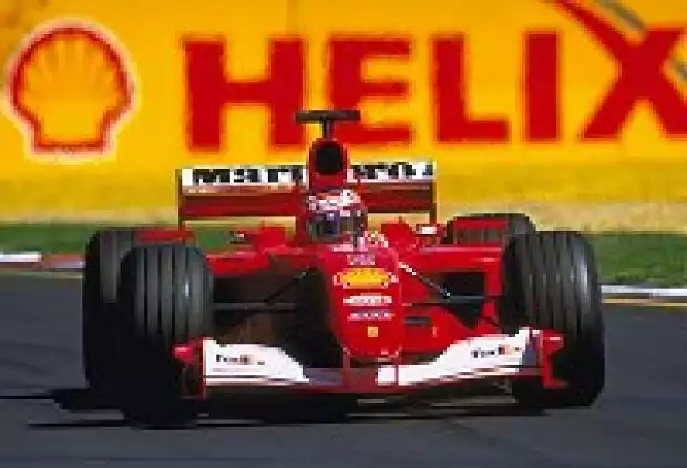 Rubens Barrichello im F2001 während des Freien Trainings in Australien Titel-Bild zur News: Rubens Barrichello im F2001 während des Freien Trainings in Australien