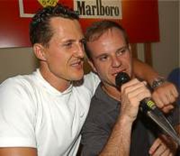 Titel-Bild zur News: Schumacher und Barrichello