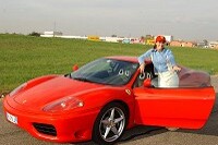 Jennifer Capriati mit ihrem Ferrari 360 Modena