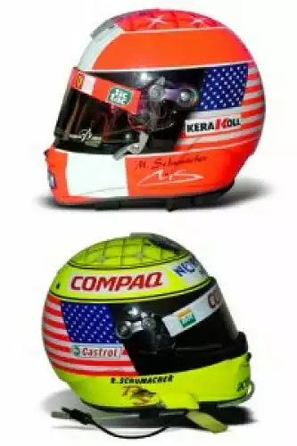 Titel-Bild zur News: Die Schumacher-Brüder spendeten ihre Helme