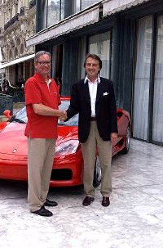 Titel-Bild zur News: Chris Gent (CEO Vodafone) und Luca di Montezemolo (Ferrari-Präsident)