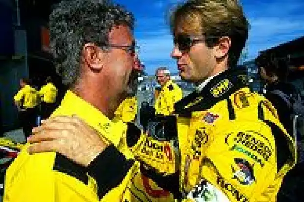Eddie Jordan und Jarno Trulli (Jordan-Honda) Titel-Bild zur News: Eddie Jordan und Jarno Trulli (Jordan-Honda)