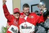 Bild zum Inhalt: Ferrari: Große Freude über Schumachers Sieg