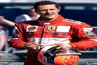 Michael Schumacher mit seinem Helm