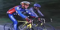 Jenson Button und Damon Hill beim Fahrrad-Marathon