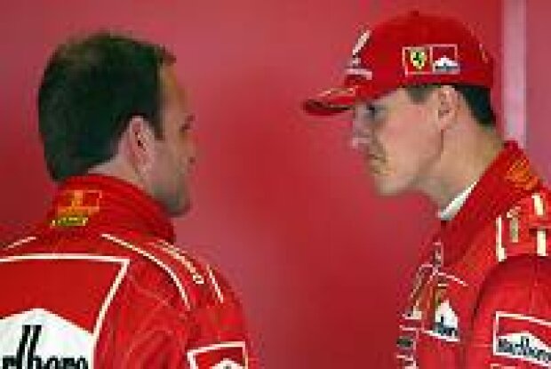 Titel-Bild zur News: Rubens Barrichello, Michael Schumacher