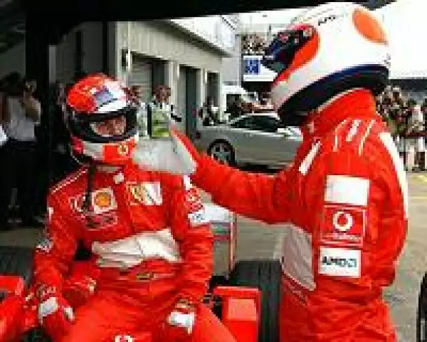 Michael Schumacher, Rubens Barrichello Titel-Bild zur News: Michael Schumacher, Rubens Barrichello