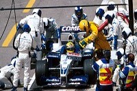 Ralf Schumacher beim Boxenstopp