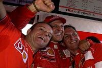 Barrichello, Schumacher, Burti