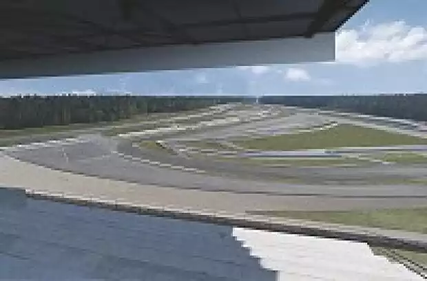 Blick von der neuen Mercedes-Tribüne Titel-Bild zur News: Blick von der neuen Mercedes-Tribüne