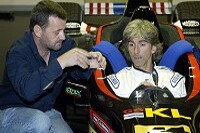 Paul Stoddart (Minardi-Teamchef) im Gespräch mit Damon Hill