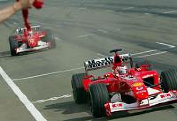 Titel-Bild zur News: Rubens Barrichello, Michael Schumacher