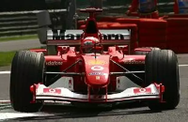 Michael Schumacher im F2002 Titel-Bild zur News: Michael Schumacher im F2002
