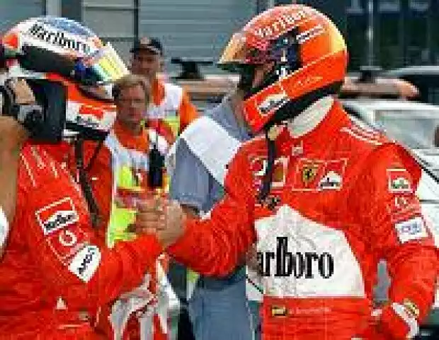 Titel-Bild zur News: Rubens Barrichello, Michael Schumacher