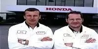 Olivier Panis und Jacques Villeneuve beim Besuch in Swindon