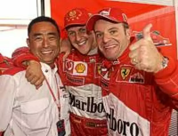 Hiroshi Yasukawa, Schumacher, Barrichello Titel-Bild zur News: Hiroshi Yasukawa, Schumacher, Barrichello