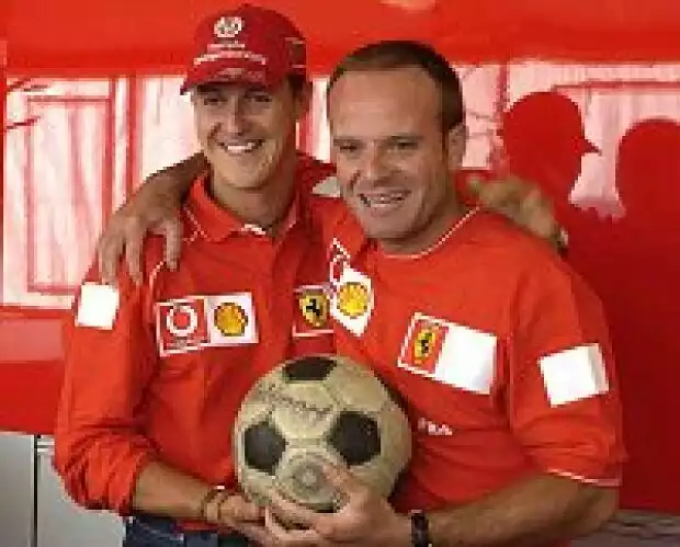 Titel-Bild zur News: Michael Schumacher, Rubens Barrichello
