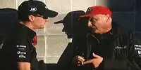 Eddie Irvine im Gespräch mit Niki Lauda