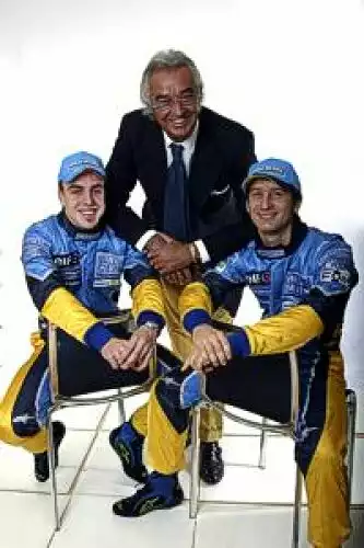 Titel-Bild zur News: Alonso, Briatore und Trulli