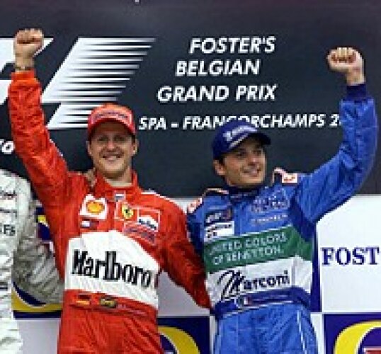 Titel-Bild zur News: Schumacher und Fisichella