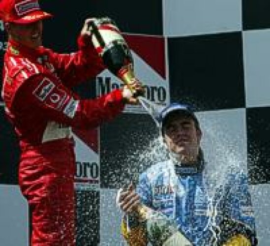 Titel-Bild zur News: Schumacher und Alonso