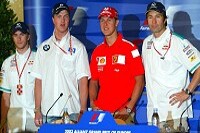 Nick Heidfeld, Ralf und Michael Schumacher, sowie Heinz-Harald Frentzen