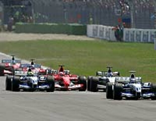 Titel-Bild zur News: Juan-Pablo Montoya, Ralf Schumacher, Rubens Barrichello und Kimi Räikkönen