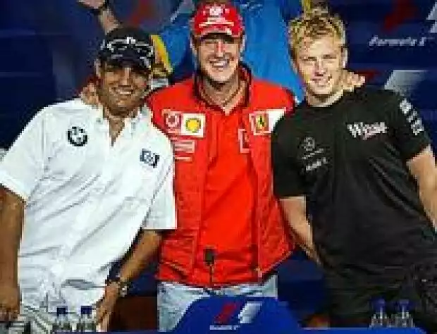 Montoya, Schumacher, Räikkönen Titel-Bild zur News: Montoya, Schumacher, Räikkönen