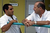 Juan-Pablo Montoya und McLaren-Teamchef Ron Dennis