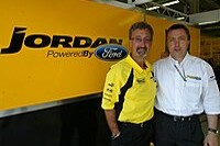 Eddie Jordan und Jost Capito (Chef Ford Team RS)