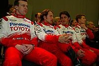 Die Toyota-Fahrer Oliver Panis, Cristiano da Matta, Ricardo Zonta und Ryan Briscoe