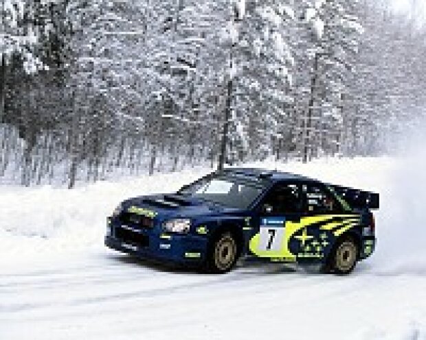 Titel-Bild zur News: Rallye-Champion Petter Solberg im Subaru Impreza WRC