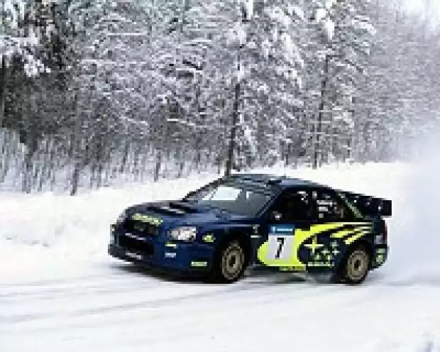 Rallye-Champion Petter Solberg im Subaru Impreza WRC Titel-Bild zur News: Rallye-Champion Petter Solberg im Subaru Impreza WRC