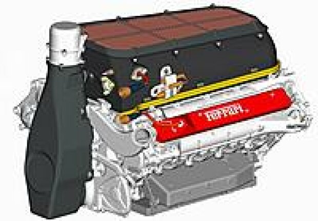 Zeichnung des Ferrari-053-Motors für das Jahr 2004