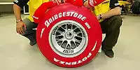 Bild zum Inhalt: Bridgestone mit roten Formel-1-Reifen