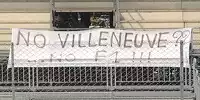 Villeneuve-Plakat bei Tests in Monza